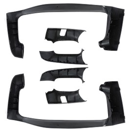 HECASA Side Mirror Arm Covers Compatible With 2004-2023 Volvo VNL Truck Right & Left Side Mirror Arm Cover Cap Pair Black