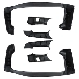 HECASA Side Mirror Arm Covers Compatible With 2004-2023 Volvo VNL Truck Right & Left Side Mirror Arm Cover Cap Pair Black