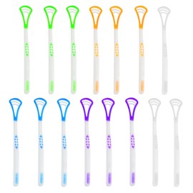 TOATELU 15 Stück Soft Zungenreiniger: Tongue Scraper, Zungenschaber, Zungenbürste, für Gegen Mundgeruch und Reinigung Der Zunge - Einzeln Verpackt - Zufällige Farbe