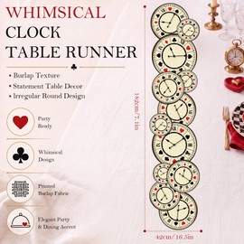 1 Pcs Wonderland Themed Tea Party Decoration, Black and Red