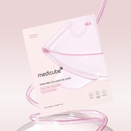 medicube Máscara de gel de gelatina de colágeno rosa PDRN de Salmon DNA PDRN para piel brillante, elasticidad, reafirmante e hidratante