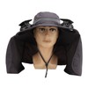 Men Sun Hat Solar Powered Rechargeable Fan UPF50 Wide Brim