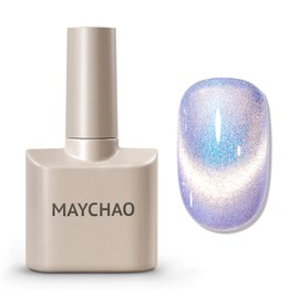 MAYCHAO 15ML Cat Eye Gel Nail Polish 1Pc Aurora Mermaid 04 Gel Polish with Magnet Soak off Holographic Magnetic Nail Polish for Nail Art Manicure Salon DIY at Home, 0.5 OZ