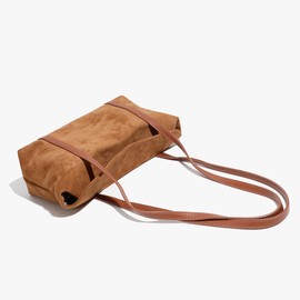 Stylor Women's Slouchy East West Hobo Suede Shoulder Bag (Caramel)