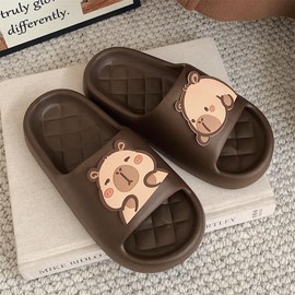 XIXITIAO Men's and Women's Capybara Slides,Cute Animal Capybara Slippers,Non Slip Quick Drying Shower Shoes,Summer Novelty Open Toe Slide
