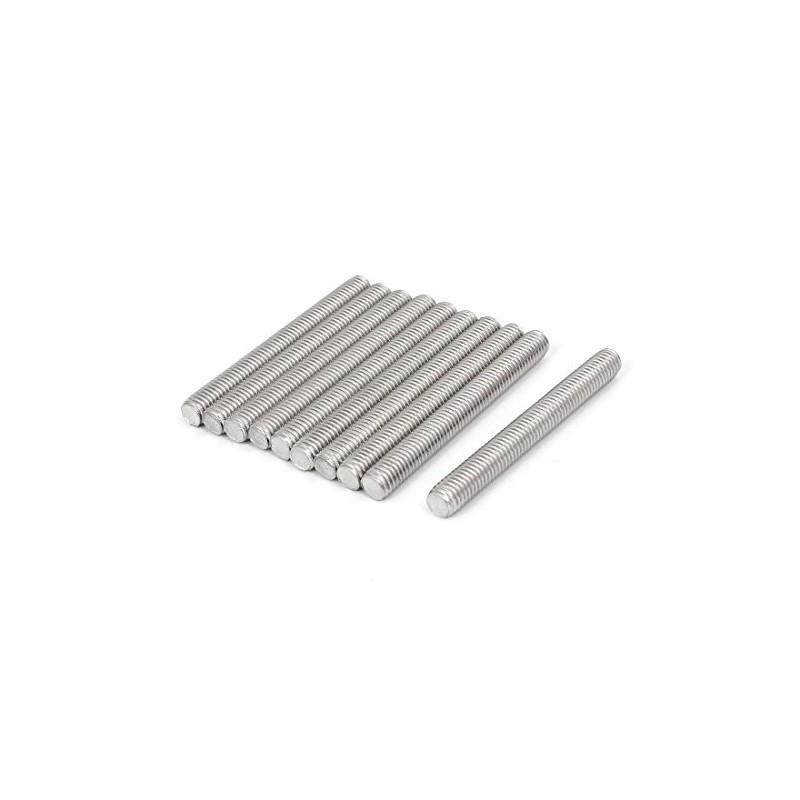PENCK 10 Pcs Threaded Studs M8 x 70mm Fully Threaded