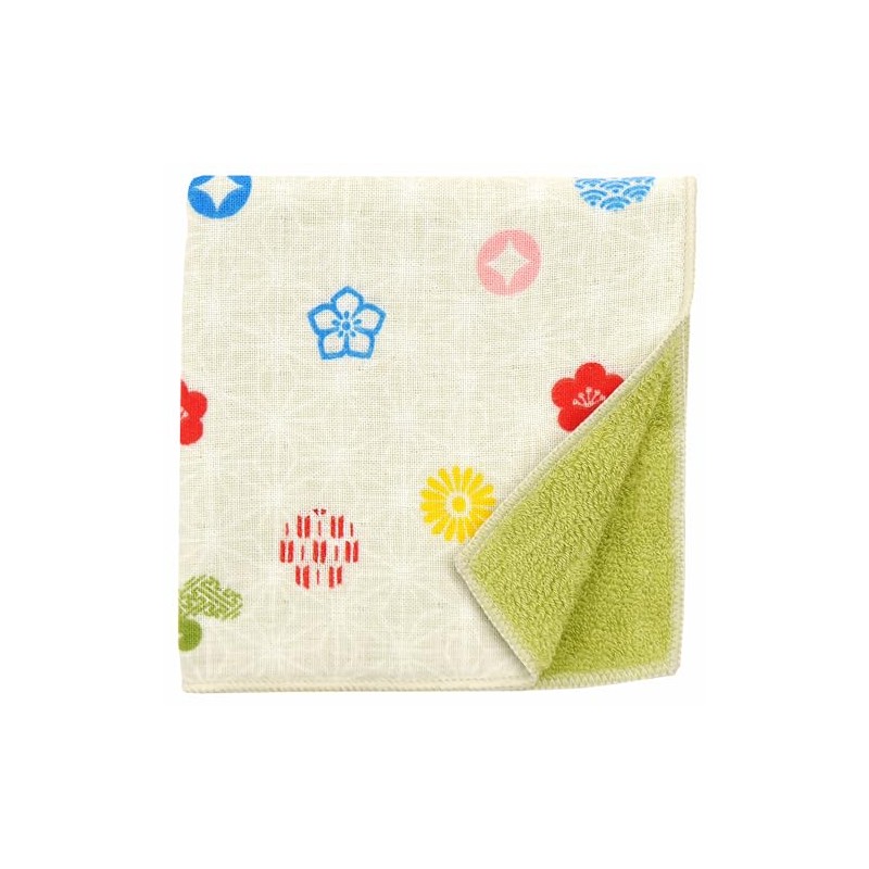 Hamamonyo Washed Towel Handkerchief, Four Seasons Flower Princess Komon