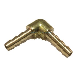EDGE INDUSTRIAL 3/16" Hose ID 90 Degree Brass Elbow Union Fitting Fuel/AIR/Water/Oil/Gas/WOG (Qty 01)