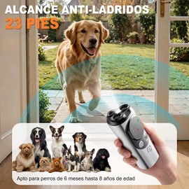 Ahuyentador De Perros Ultrasónico Portátil con Tres Cabezales Y Luz LED, Dispositivo Seguro para Exteriores, Previene Mordidas Y Entrenamiento Canino
