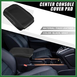 Motoforti Car Center Console Seat Armrest Cover Interior Protective Lid Storage Covers Trim for Toyota Venza 2021-2023 Black Gray Long-lasting