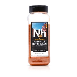 Spiceology & Derek Wolf - Nashville Hot Chicken Seasoning - Spicy American Barbeque Rubs, Seasonings and Spice Blends - Use On: Chicken, Wings, Cauliflower, Pork, Salmon, Chickpeas, Roasted Nuts or Vegetables - 20 oz