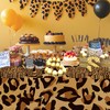 Xenorik Leopard Print Party Tablecloths Supplies, Disposable Cheetah Print Party