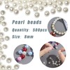 XIANNVXI White Pearl Beads for Jewelry Making 500Pcs 8mm White