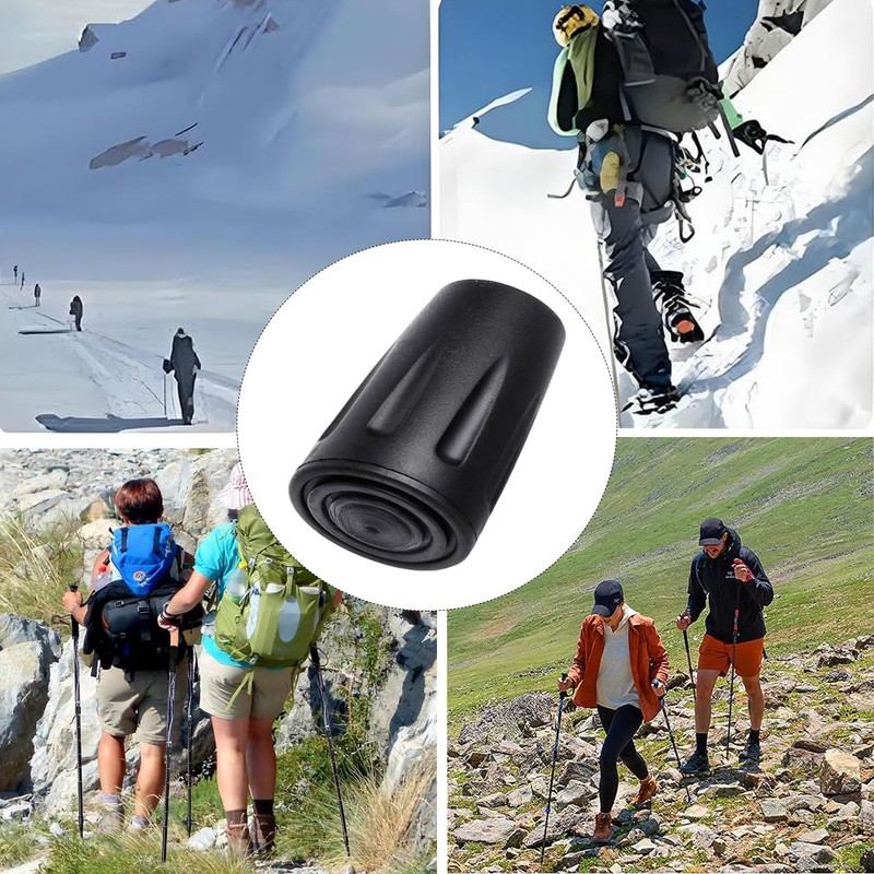HUIKKJP Trekking Pole Cap, Set of 6, Rubber Cap, Climbing