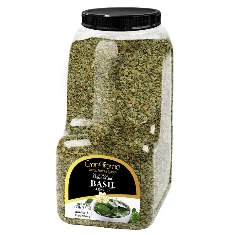 GranAroma Basil Leaves, Sauces & Dressings, Cut & Sifted (1.7