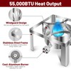 ARC Portable Stainless Steel Propane Burner,55,000BTU Camping Stove Gas Burner