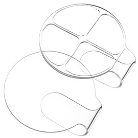 2 Pcs Acrylic Makeup Palette, Handheld Foundation Mixing Palette Cosmetic Mixing Tray Apply for Foundation Eye Shadow Lipsticks Nail Art Professional Pigment Blending