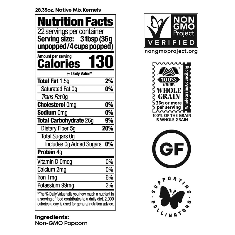 Black Jewell Gourmet Popcorn Kernels, Native Mix, 28.35 Ounces (Pack