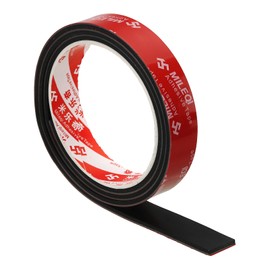 PATIKIL ネオプレンゴムストリップ 幅3/4インチ(20mm)×厚さ1/8インチ(3 mm)×長さ3.3フィート(1m) 粘着付きソリッドゴムシート 防振ガスケット DIYクラフト 防音 気密 防水ストリップ 黒