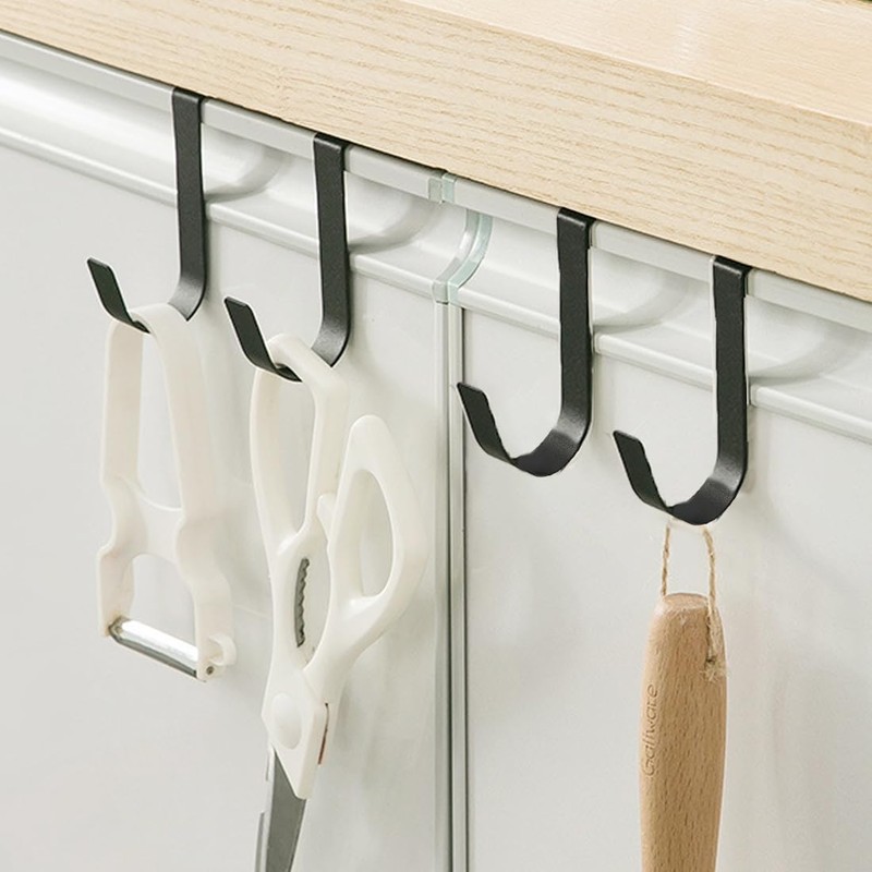 SGERUFZ Set of 4 Door Hooks for Hanging, Stainless Steel