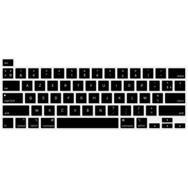 HRH Ultra Thin French Language AZERTY Silicone Keyboard Cover Skin for MacBook Pro 13 inch 2020(Model A2289/A2251/A2338 M1 Chip) and for MacBook Pro 16" 2019 (Model A2141) Accessories
