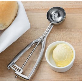 Soro Essentials- #30 Stainless Steel 1-1/4 oz. Portion Control Scoop Food Server Squeeze Type- Ice Cream Scoop Cookie Scooper for Baking Cookie Scoops for Portion Control Scoop Cookie Dough Batter