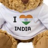 Big Red Egg I LOVE INDIA FLAG - Teddy Bear