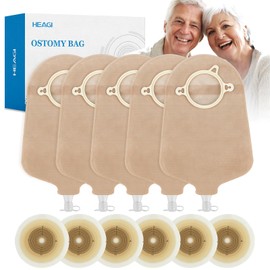 30 PCS Urostomy Bag Ostomy Supplies, 2 Piece Urostomy Supplies for Colostomy Ileostomy Stoma Care, Max Cut 45mm (20 X Colostomy Bags+ 10 X Skin Barrier）