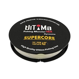 UlTiMa UL200002a04n0 Altema PE Line, 16 Braid FishingMonster SuperCore Fishing Monster Supercore, 16X / 300m (White / No. 4)