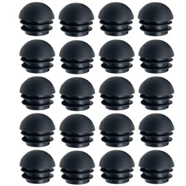 QLXHBOT Plastic End Caps Plugs Chair Leg Inserts, Round Tube Inserts Chair Leg Glide Furniture Protectors, 20Pcs 25mm 1Inch Black