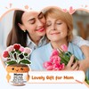 MAMAGIFTREE Mother's Day Crochet Heart Flower Pot with Message Card