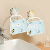 Mnsruu Cute Bee Daisy Floral 6 Pack Dish Towels, Kitchen