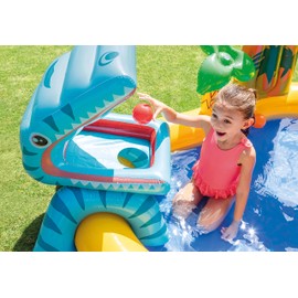 Intex Dinosaur Inflatable Play Center, 98in X 75in X 43in, for Ages 2+