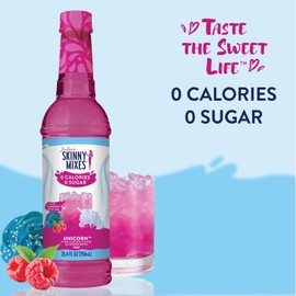 Jordan's Skinny Mixes Skinny Syrup Unicorn Flavor 25.4 Fl Oz Zero Sugar Calorie Free Beverage Enhancer