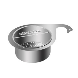 Stainless Steel Sieve Basket in Swan Shape, Multifunctional Drain Basket, 11.5 cm Sink Strainer, Removable Strainer, Kitchen Drain Shelf for Filtering Kitchen Waste and Washing Vegetables