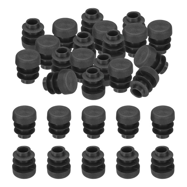 PATIKIL 1/2" Plastic Tubing End Caps, 40Pcs Round Hole Plug