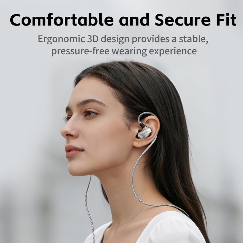 SIVGA SM100 Wired Earbuds with Mic, Zinc Alloy HiFi IEM