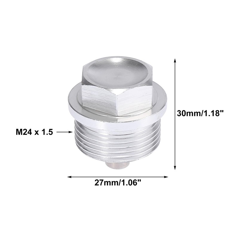 X AUTOHAUX 1 Set M24 x 1.5 Magnetic Oil Drain