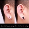 Vogem 6 Pairs Magnetic Stud Earrings Clip Earrings Men's Stainless