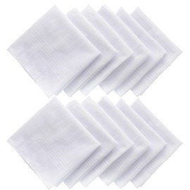 Srnede Men's Handkerchiefs,Soft White Hankie Hankerchieves …