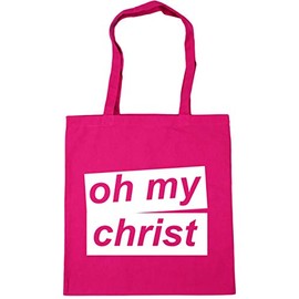 Hippowarehouse Oh my christ Tote Shopping Gym Beach Bag 42cm x38cm, 10 litres
