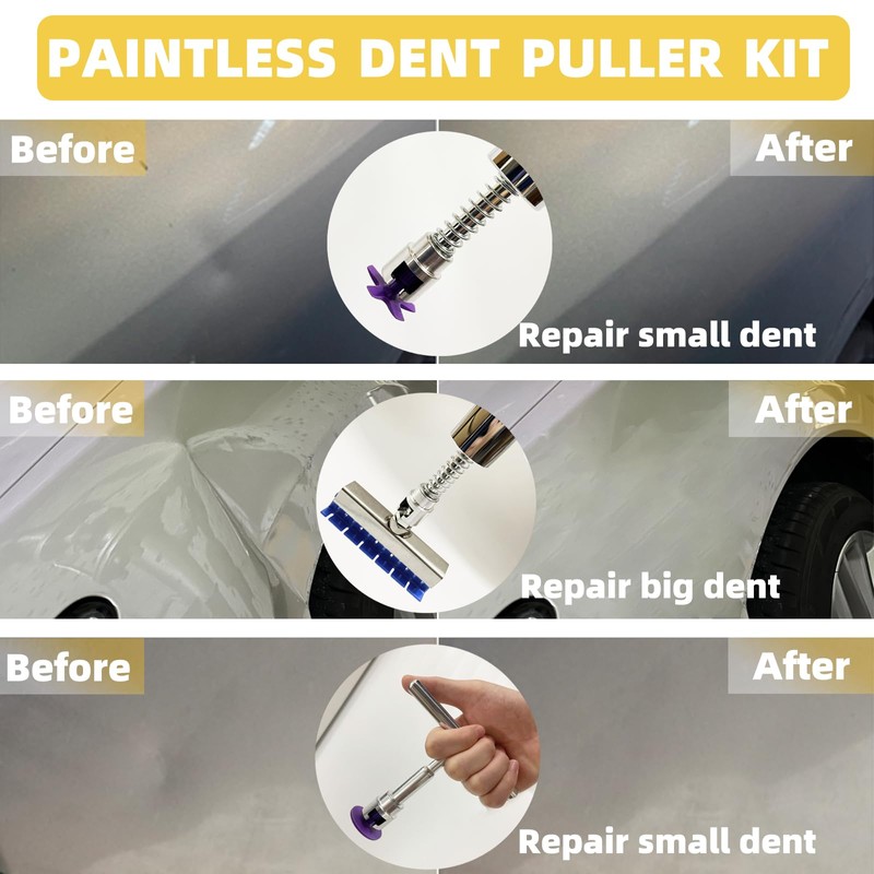 NIUVOCY Dent Puller & Paintless Dent Remover Kit,Slide Hammer T-Bar,Pulling