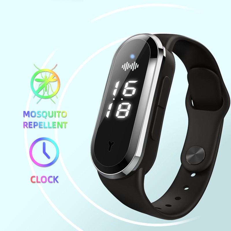 Mosquito Repellent Bracelets Portable Ultrasonic Mosquito Repellent Wristbands with LED