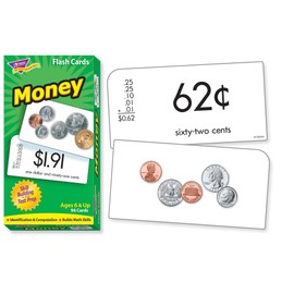 Trend Enterprises: Money Skill Flash Cards, Exciting Way for Everyone to Learn, Builds Math Skills, Great for Skill Building and Test Prep, 96 Cards Included, Ages 6 and Up