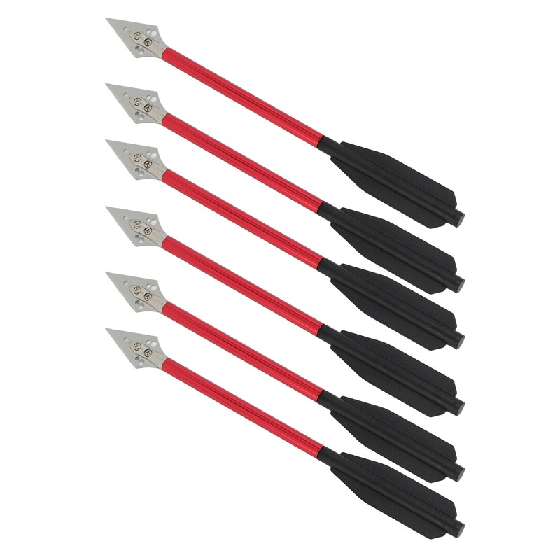 6Pcs Crossbow Arrows Double Screw Fixing Aluminum Alloy Shooting Bow