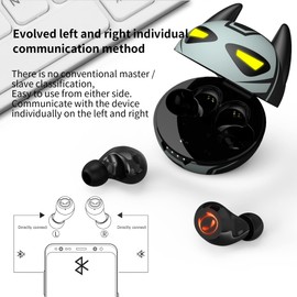 AMAFACE - Auriculares inalámbricos Bluetooth con micrófono cómodo y ligero con cancelación de ruido, estéreo envolvente 3D, mini funda de carga (puntas S/M/L)