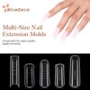 Nicedeco Poly Extension Gel Dual Nail Forms, 120pcs Nail Molds