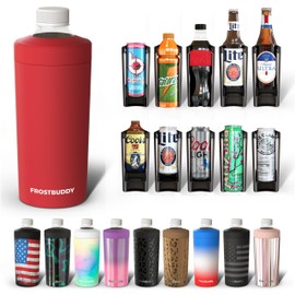 Frost Buddy Universal Buddy XL Can Cooler Fits 12-ounce, 16-ounce, 20-ounce, and 24-ounce Cans and Bottles - Keep Your Drinks Refreshingly Chilled for over 12 hours (Crimson)