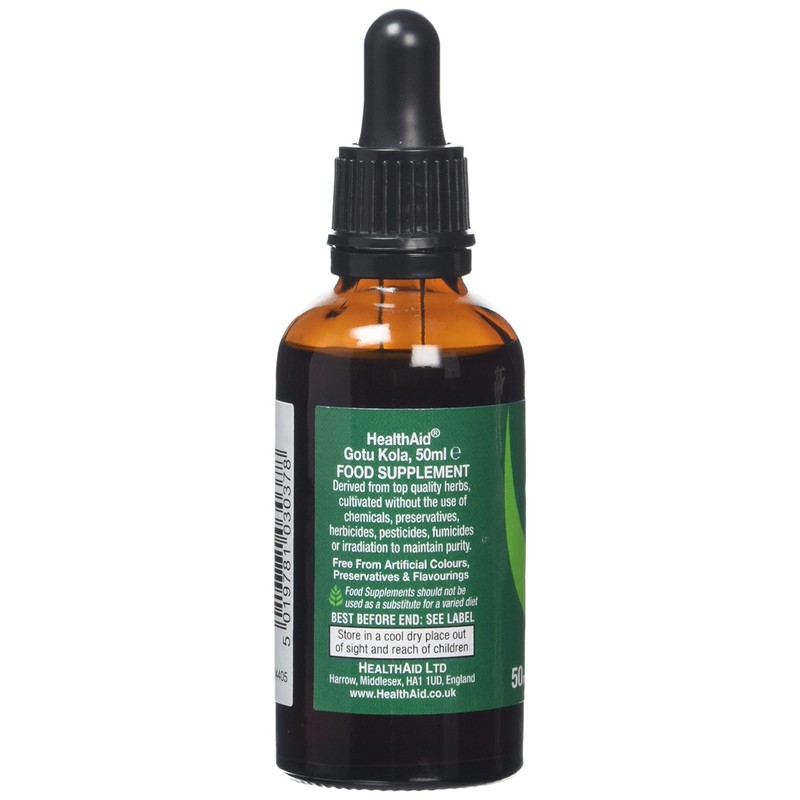 HealthAid Gotu Kola (Hydrocotyle asiatica) Vegan Liquid 50ml