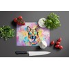 Caroline's Treasures DAC2510LCB German Shepherd Hippie Dawg Glass Cutting Board